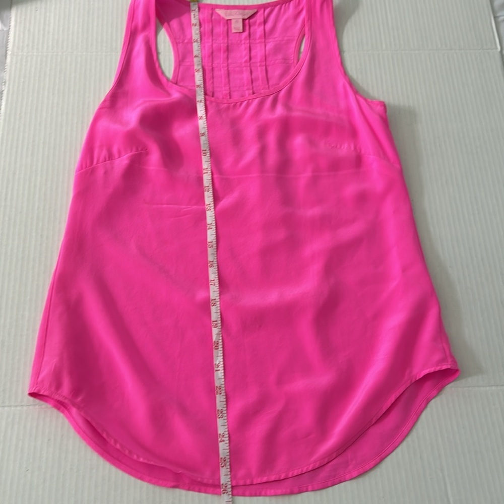 Lilly Putlizer Alyssa Pink Silk Tank Size XS - Picture 10 of 10